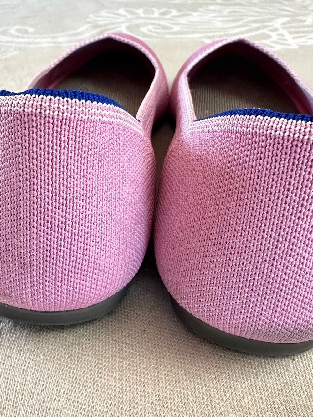 Rothy’s The Flat Pink Knit Ballet Flats Size 9.5 Washable - Picture 4 of 6